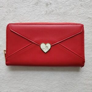 Hello Kitty Zip Around Wallet Red Heart Envelope Kawaii Cute Purse Bag Clutch‎